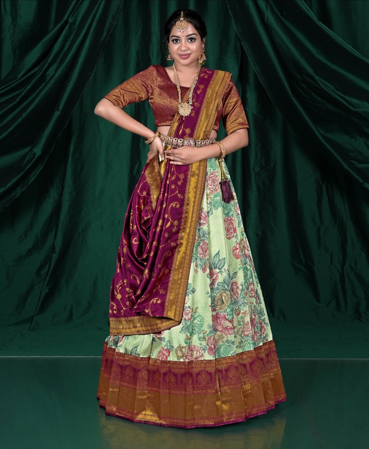 Latest Semi Stitched Banarasi Lehenga Choli