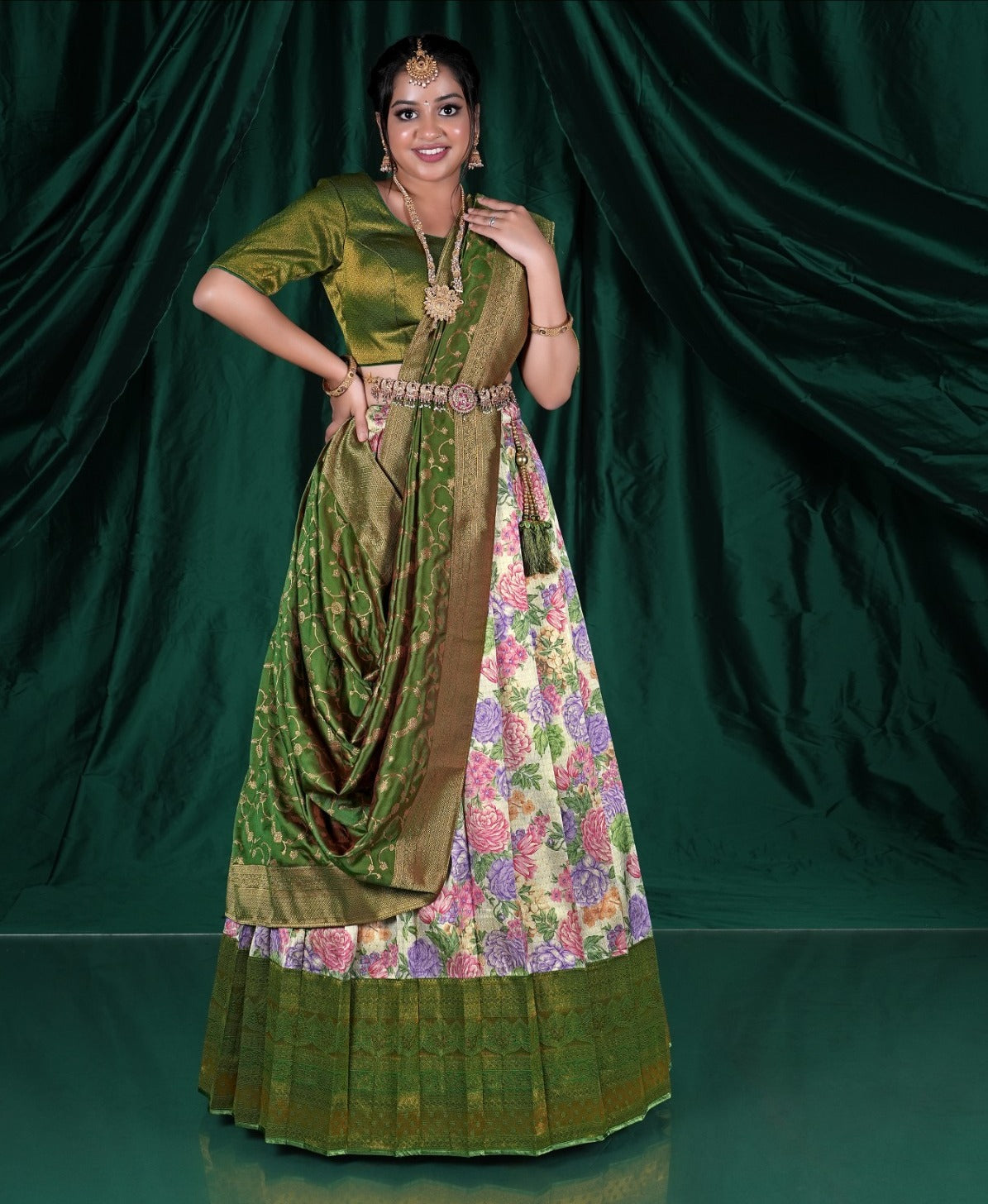 Latest Semi Stitched Banarasi Lehenga Choli