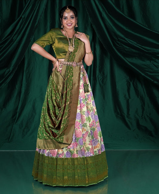 Latest Semi Stitched Banarasi Lehenga Choli