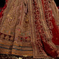 New Semi Stitiched Velvet Bridal Lehenga Choli