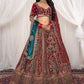 New Semi Stitiched Velvet Bridal Lehenga Choli