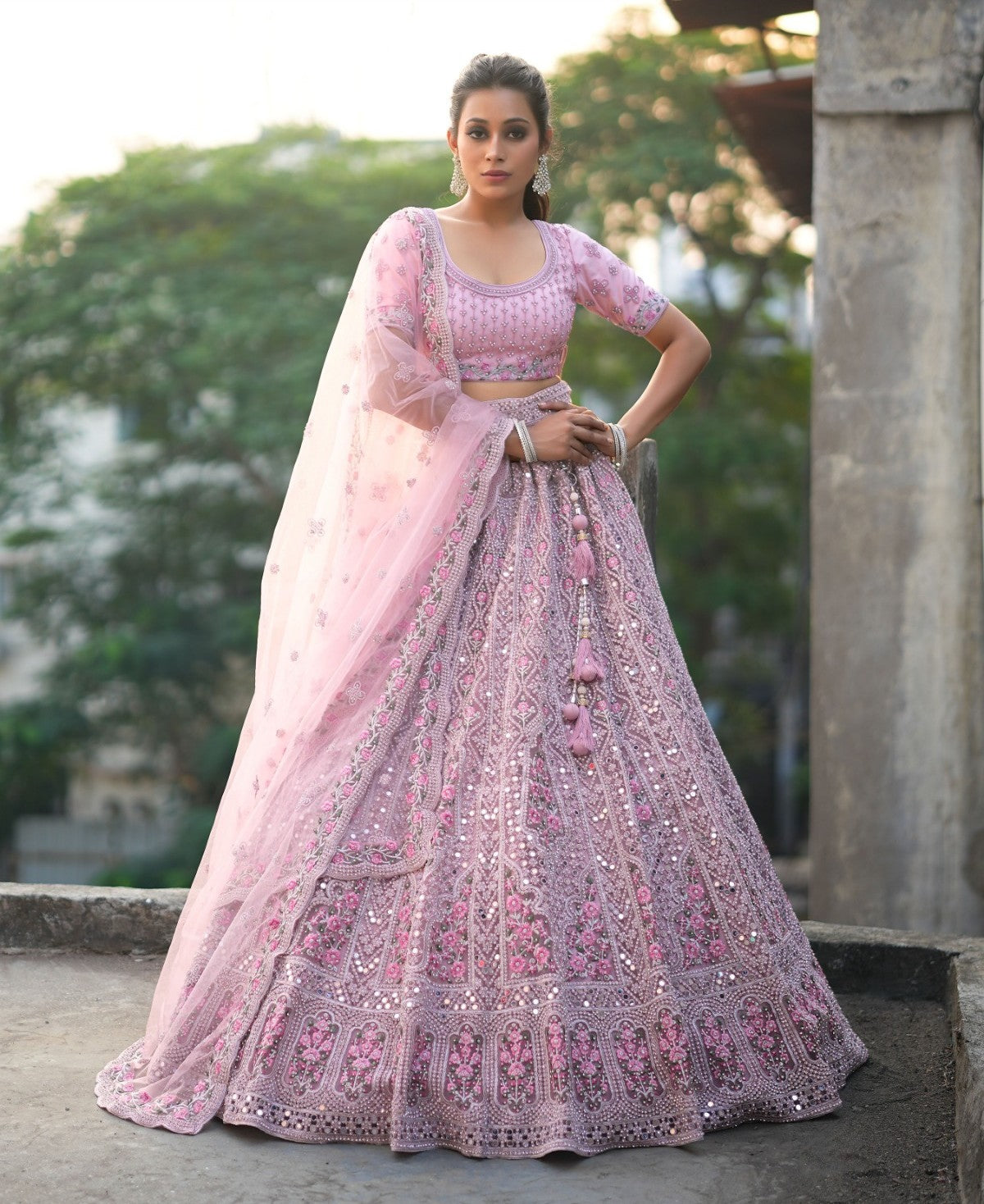 New Semi Stitiched Netted Lehenga Choli – Sudarshansarees