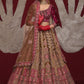 New Semi Stitiched Velvet Bridal Lehenga Choli