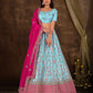 New Semi Stitiched Netted Lehenga Choli