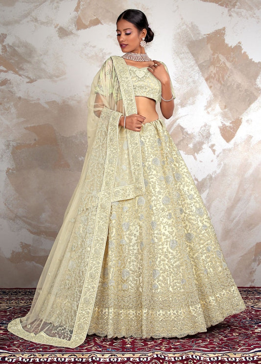 New Semi Stitiched Netted Lehenga Choli