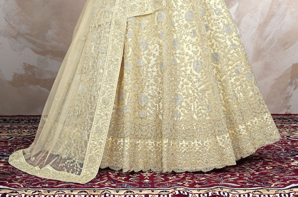 New Semi Stitiched Netted Lehenga Choli