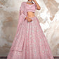 New Semi Stitiched Netted Lehenga Choli