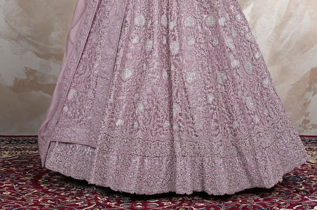 New Semi Stitiched Netted Lehenga Choli