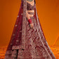 New Semi Stitiched Velvet Bridal Lehenga Choli
