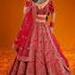 New Semi Stitiched Velvet Bridal Lehenga Choli