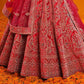 New Semi Stitiched Velvet Bridal Lehenga Choli