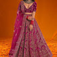 New Semi Stitiched Velvet Bridal Lehenga Choli