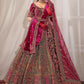 New Semi Stitiched Velvet Bridal Lehenga Choli