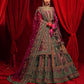 New Semi Stitiched Velvet Bridal Lehenga Choli