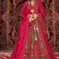 New Semi Stitiched Netted Lehenga Choli