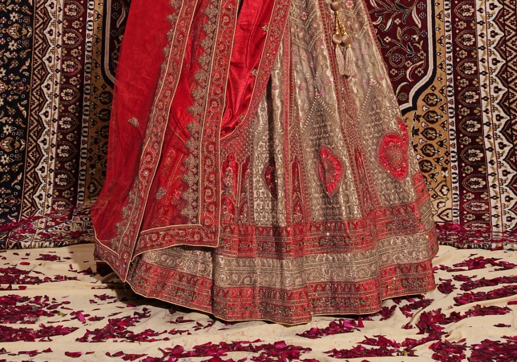 New Semi Stitiched Netted Lehenga Choli