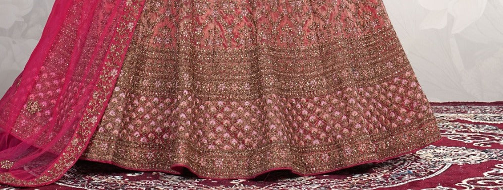 New Semi Stitiched Netted Lehenga Choli