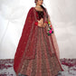 New Semi Stitiched Velvet Bridal Lehenga Choli