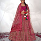 New Semi Stitiched Velvet Bridal Lehenga Choli