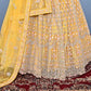 New Semi Stitiched Netted Lehenga Choli