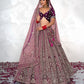 New Semi Stitiched Velvet Bridal Lehenga Choli