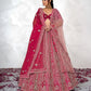 New Semi Stitiched Velvet Bridal Lehenga Choli