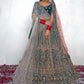 New Semi Stitiched Netted Lehenga Choli