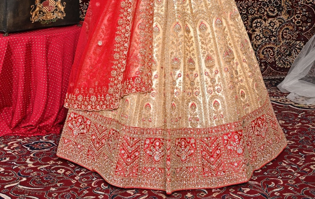 New Semi Stitiched Netted Lehenga Choli