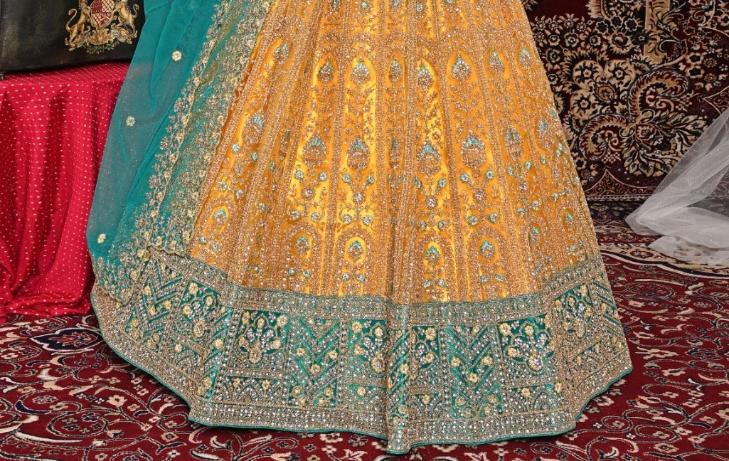 New Semi Stitiched Netted Lehenga Choli