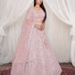 New Semi Stitiched Netted Lehenga Choli