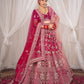 New Semi Stitiched Velvet Bridal Lehenga Choli