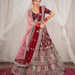 New Semi Stitiched Velvet Bridal Lehenga Choli