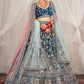 New Semi Stitiched Netted Lehenga Choli