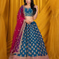 New Semi Stitiched Netted Lehenga Choli