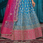 New Semi Stitiched Netted Lehenga Choli