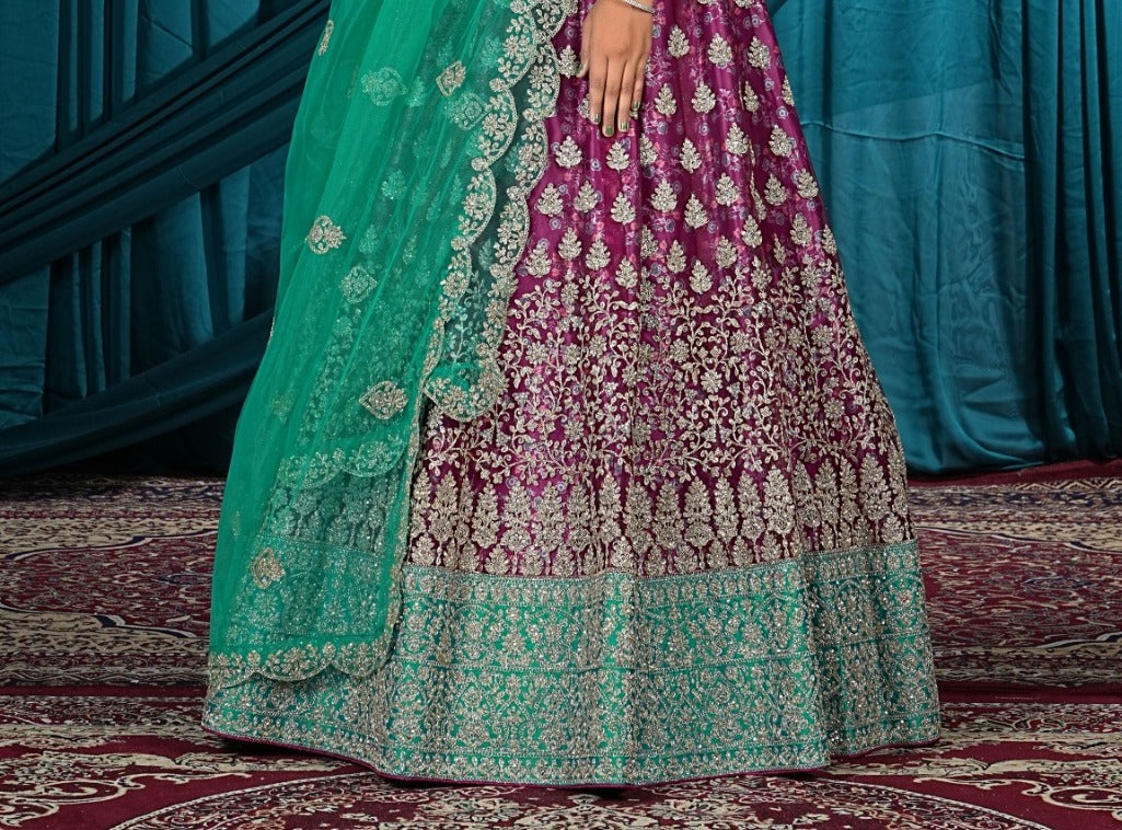 New Semi Stitiched Netted Lehenga Choli