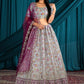 New Semi Stitiched Netted Lehenga Choli