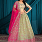 New Semi Stitiched Netted Lehenga Choli