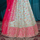 New Semi Stitiched Netted Lehenga Choli