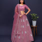 New Semi Stitiched Netted Lehenga Choli