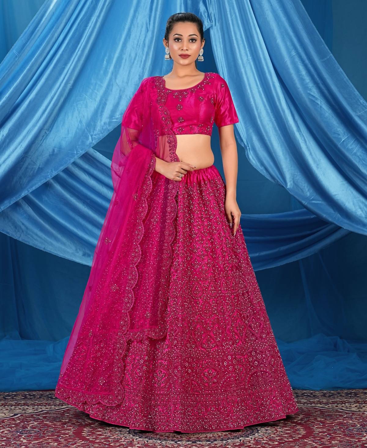 Latest Semi Stitched NettedLehenga Choli