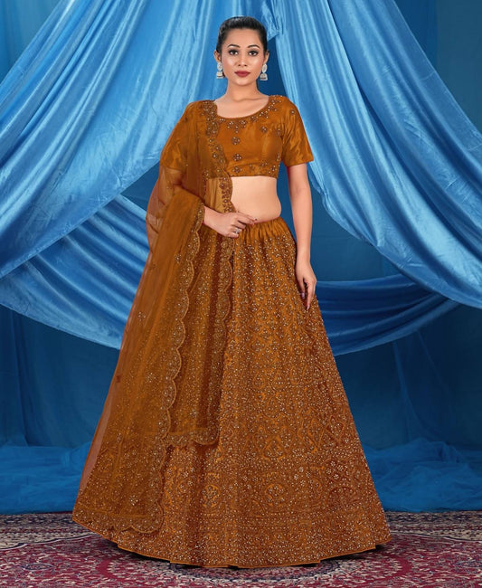 Latest Semi Stitched NettedLehenga Choli