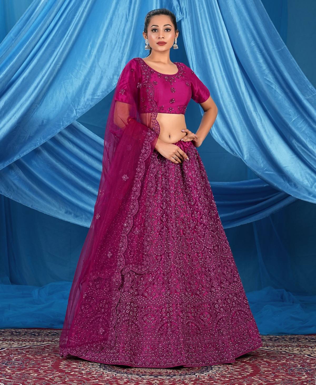 Latest Semi Stitched Netted Lehenga Choli