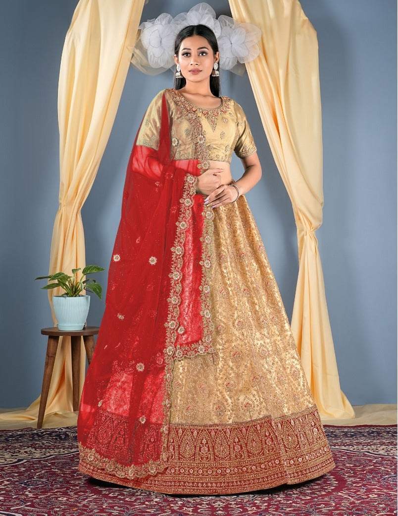 Latest Semi Stitched Netted Lehenga Choli