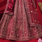 New Semi Stitiched Velvet Bridal Lehenga Choli