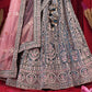 New Semi Stitiched Velvet Bridal Lehenga Choli