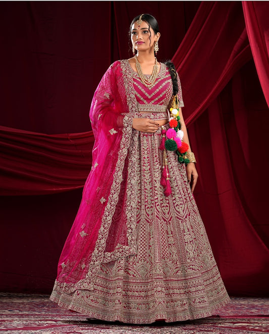 Latest Semi Stitched Netted Lehenga Choli