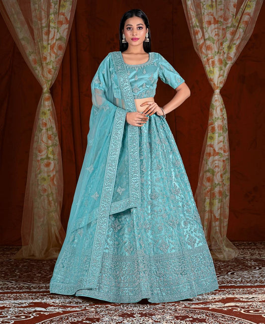 Latest Semi Stitched NettedLehenga Choli