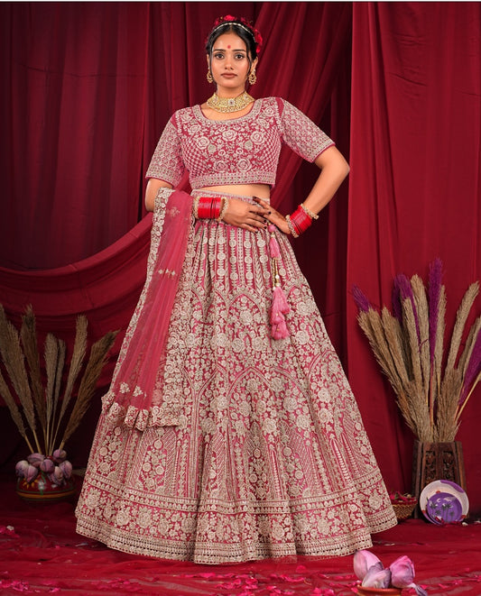 Latest Semi Stitched Netted Lehenga Choli