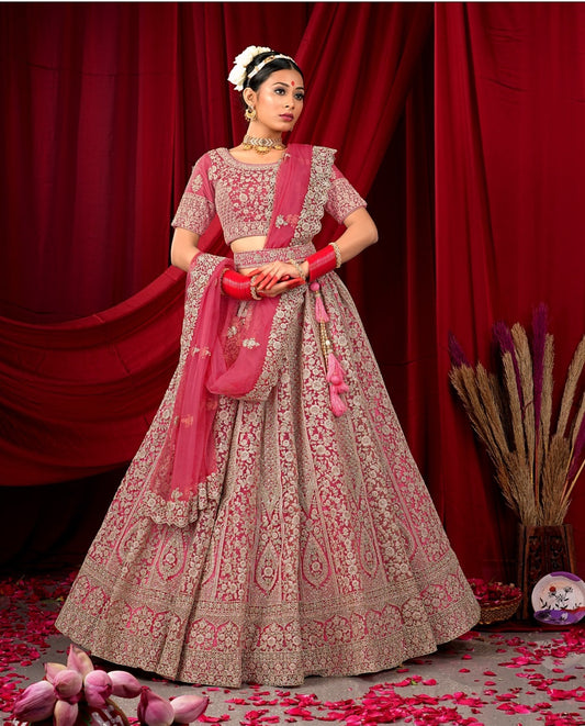 Latest Semi Stitched Netted Lehenga Choli